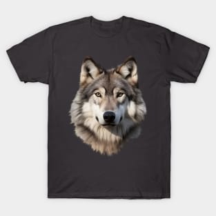 Wolf Head (grey/white) T-Shirt